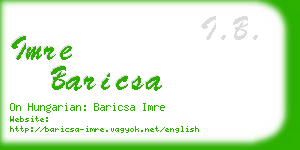 imre baricsa business card